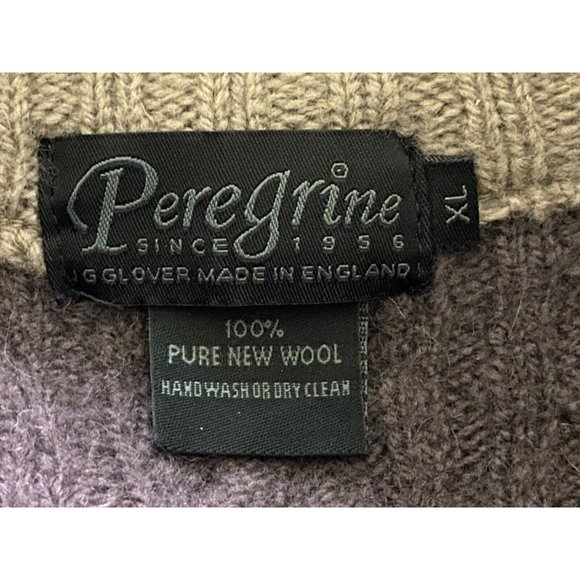 Peregrine Women's XL Long Sleeve 1/4 Zip Pullover Chunky Pure Wool Sweater Gray - Picture 6 of 6